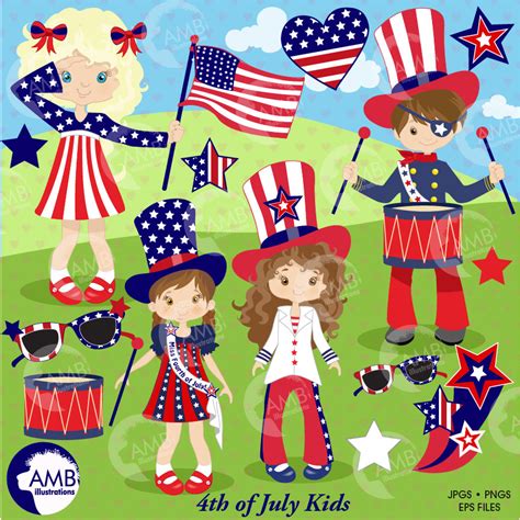 Fourth Of July Clipart Kids Clipart Independence Day Clipart 4th Of