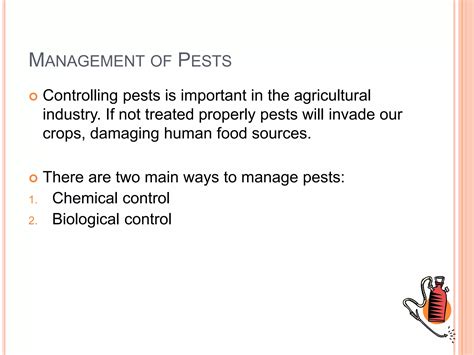 The Use Of Chemical And Biological Control Of Pestspptx