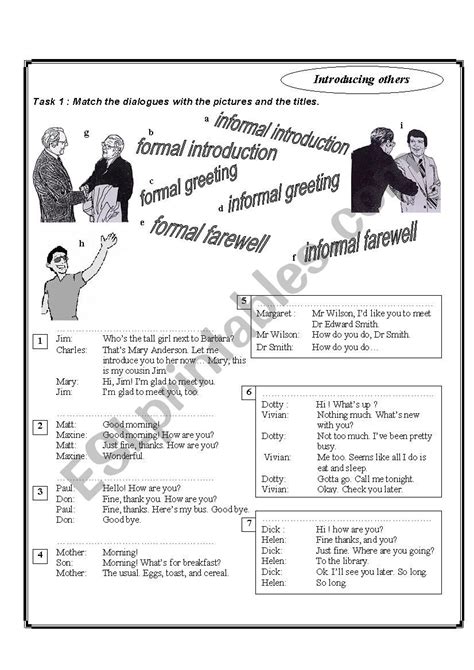 Introducing Others Esl Worksheet By Rannouma