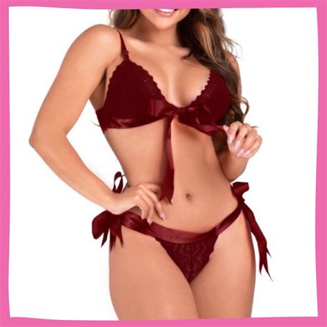 Conjunto Lingerie Em Renda E Fita Shopee Brasil