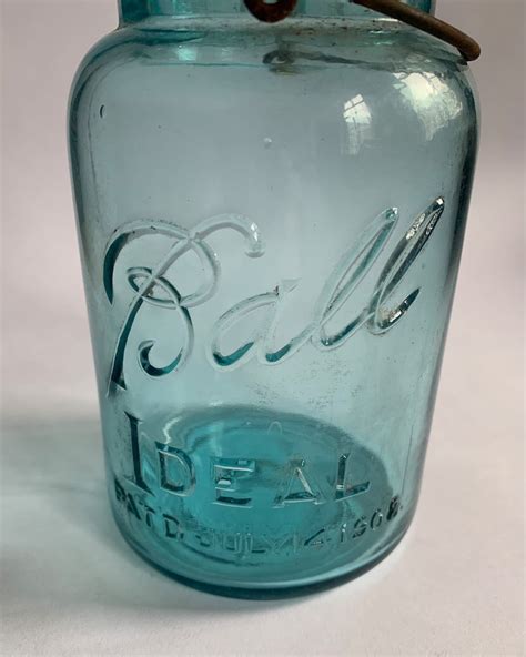 Ball Ideal Mason Jar Patd July 14 1908 With Wire Etsy