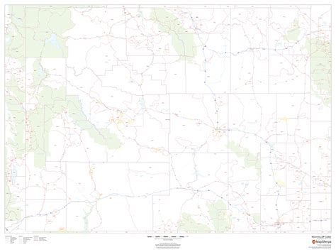 Mapsherpa Wyoming Zip Code Map Mapsherpa