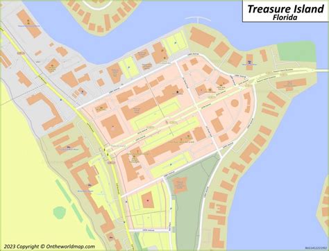 Treasure Island Map | Florida, U.S. | Detailed Maps of Treasure Island