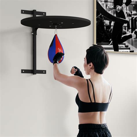 Soozier Adjustable Speed Bag Platform Wall Mount Punching Bag Training