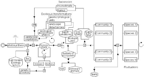 ± Flow Diagram Representing A System Of Plant Communities Ingegnoli