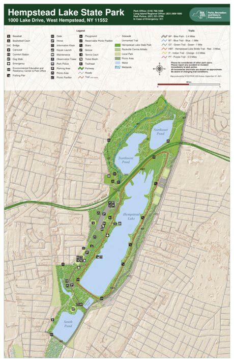 Hempstead Lake State Park Trail Map by New York State Parks | Avenza Maps