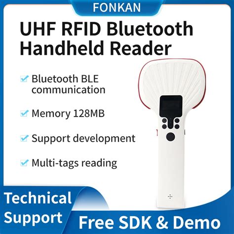 FONKAN 3M Long Range UHF RFID Bluetooth Portable Handheld Reader 860