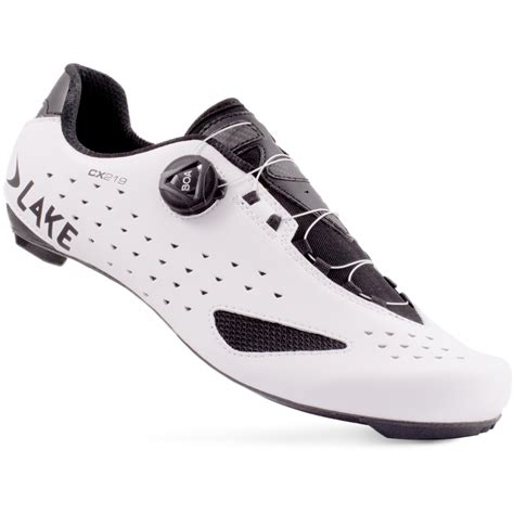 Lake CX219 X Wide Racefietsschoenen Heren Wit Zwart BIKE24