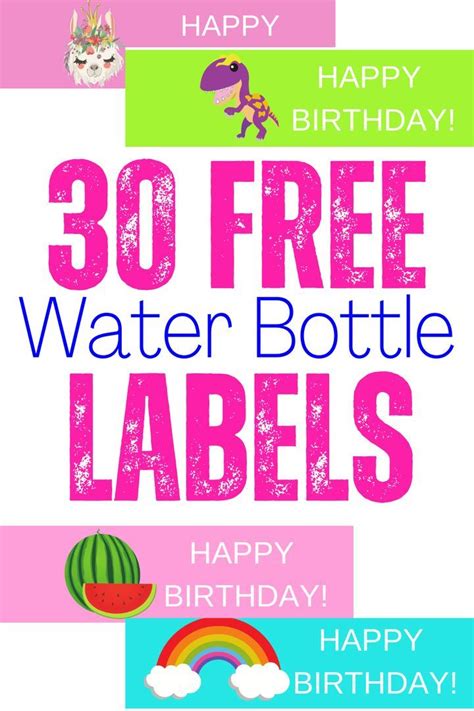 Birthday Water Bottle Labels Free Printable Labels Artofit