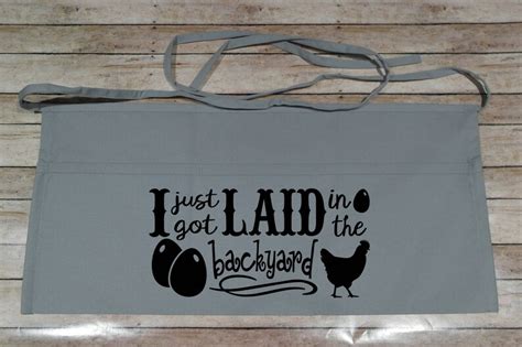 Egg Apron Chicken Apron Homesteading Apron Crazy Chicken Etsy