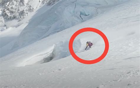 Drone Captures Skier Falling Into Glacial Crevasse Unofficial Networks