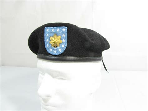 Military Us Army Black Wool Beret Major O4 Size 6 78 4e4 Gi Joes