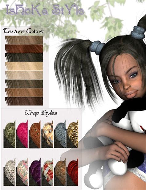 Ishoka Style Hair 3d Models For Daz Studio And Poser