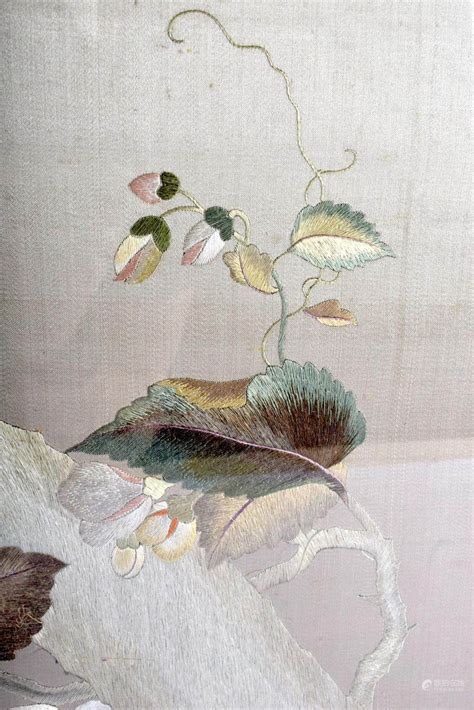 Bidlive A Lovely Th Century Chinese Silk Work Embroidered Panel