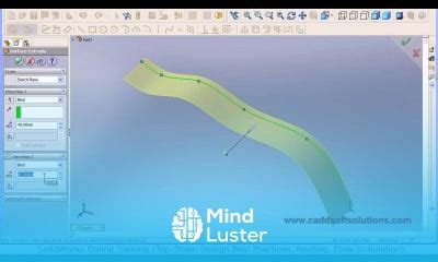 Learn SolidWorks Extrude Curved Surface Tutorial Mind Luster