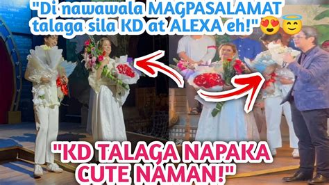 Kd Nahulicam Na Nakatitig Lang Sa Chocolate Bouquet Habang Nag Speech