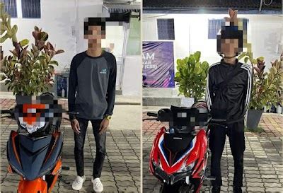 UTUSAN Lakukan Aksi Berbahaya Empat Penunggang Motosikal Ditahan