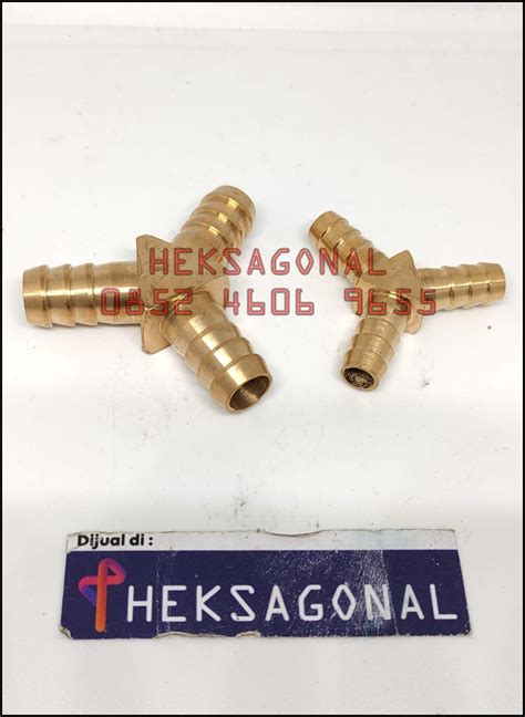 Jual Y Hose Conector Sambungan Selang Kuningan HEKSAGONAL