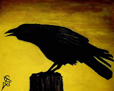 Crow Painting By Tom Carlton Fine Art America