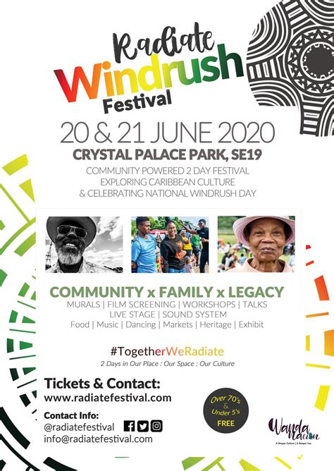 National Windrush Day Radiate Windrush Festival London 2020 Uk