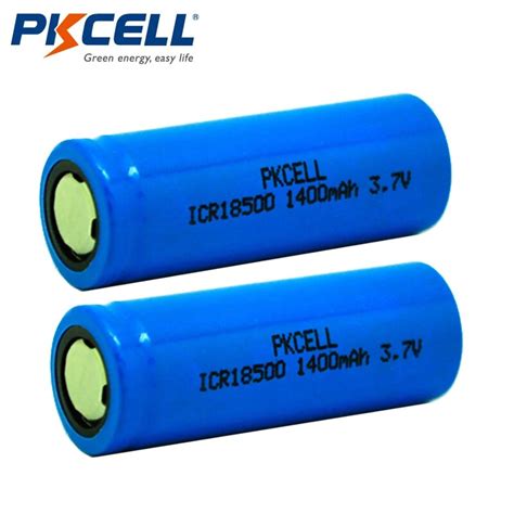 PKCELL batería recargable de iones de litio ICR 18500 3 7 V 1400mAh