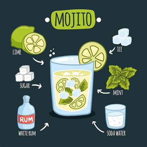 Free Vector Mojito Cocktail Recipe