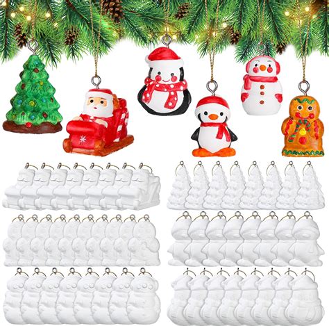 Amazon Syhood 48 Pcs Christmas Ceramic To Paint Blank DIY