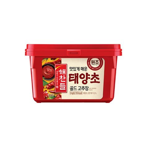 해찬들 맛있게 매운 태양초 골드 고추장 3kg 미트박스