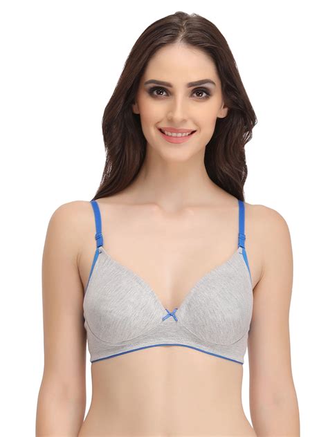 Buy Clovia Grey Solid Non Wired Non Padded T Shirt Bra Bra For Women 2021482 Myntra