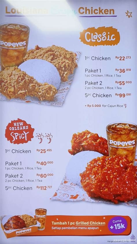 Selalu Diperbarui Menu Popeyes Kelapa Gading