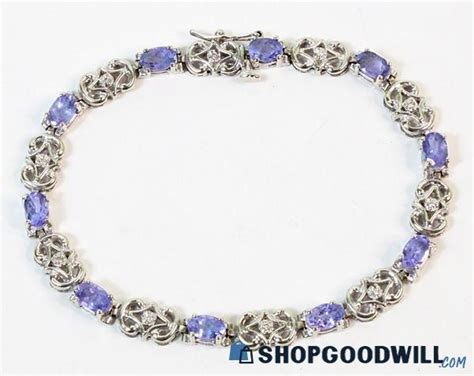 Le Vian K Vanilla Gold Diamond Accent Blueberry Tanzanite Bracelet