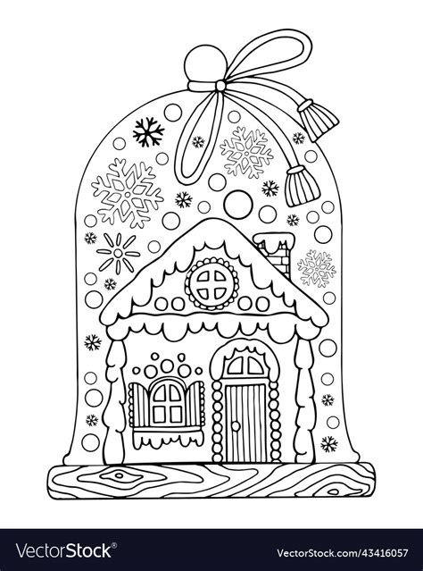 Ginger Bread House Coloring Pages