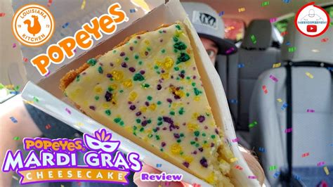 Popeyes® Mardi Gras Cheesecake Review ⚜️🧀🥮 Youtube