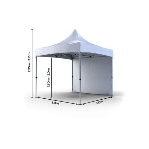 Barnum Pliant 3x3 Blanc SEMI PRO Un Abri Pliable En Acier