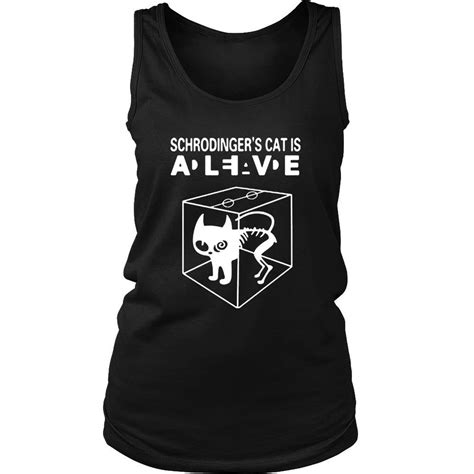 Cat Dead Alive Schrodinger S T Shirt Sheldon Geek Nerd Penny Big Bang Soft Kitty Women S Tank Top