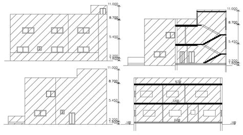 Two Storey House Building Elevation Design Dwg File Cadbull Images My Hot Sex Picture