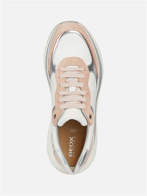 Sneakers Da Donna Geox Diamanta Bianco Beige D Ufa C Z Z