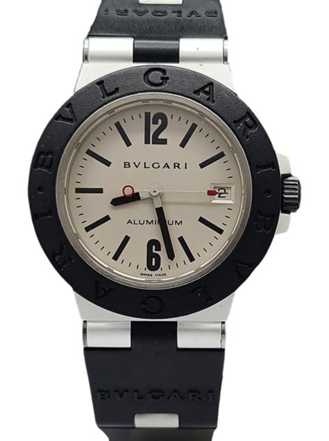 Relógio Bulgari Diagono Aluminium Automático Preto Original MGK257