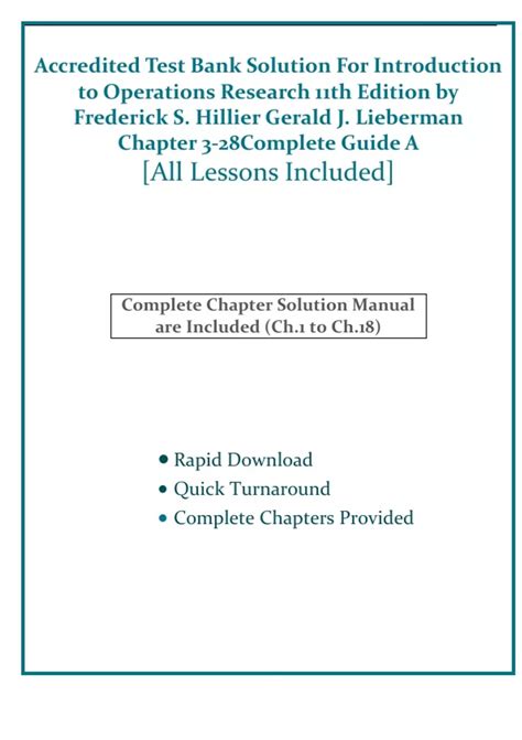 Introduction To Operations Research Hillier Solutions 9th Edition 2