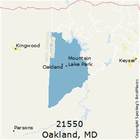 Oakland (zip 21550), MD