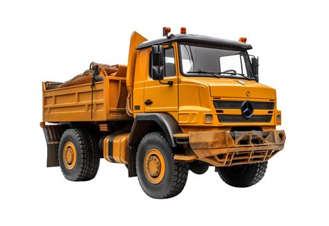 Construction Truck In Yellow Png Background Png