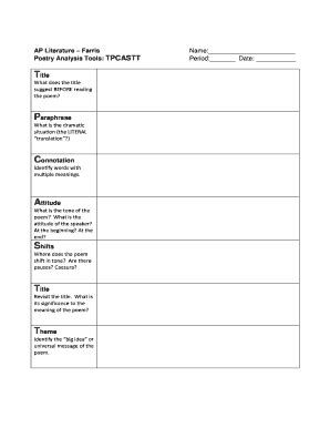 Ap Literature Farris Tpcastt Fill And Sign Printable Template Online