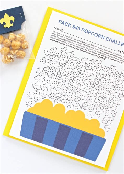 Free Cub Scout Popcorn Tracker Popcorn Kickoff Ideas Artofit