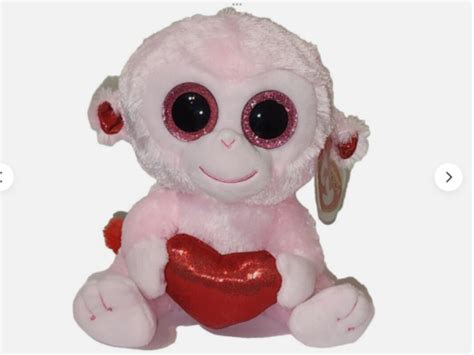 Ty Beanie Boos Gigi The Valentines Day Monkey 6 Inch 2024 New Mwmt