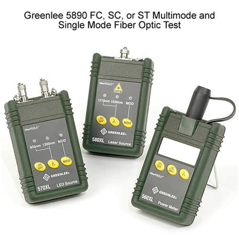 Greenlee Multimode And Singlemode Fiber Optic Test Set