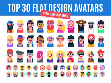 Flat Design Character Illustrations Digital Art Avatar By Mark Rise On