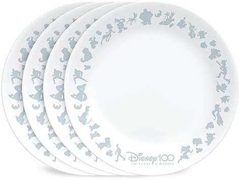 Amazon Corelle Vitrelle Micky Mouse 4 PC Appetizer Plates Set 6