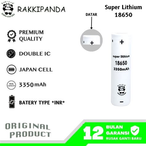 Jual Rakkipanda Baterai Cas Super Lithium Flat Top Mah