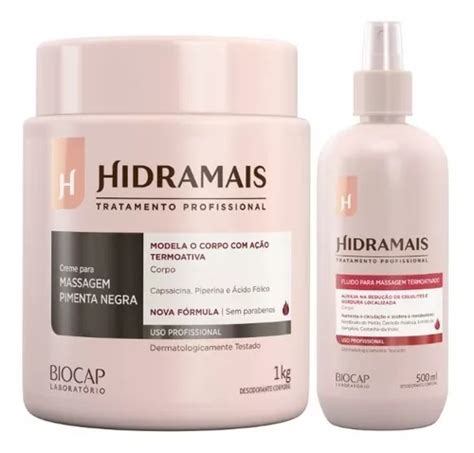 Kit Hidramais Pimenta Negra 1kg Fluido Termico 500ml Parcelamento