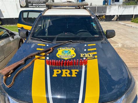 PRF apreende arma de fogo e munições em Marabá PA Polícia Rodoviária